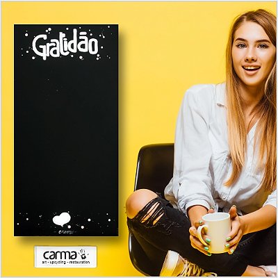 Quadro lousa gratidão