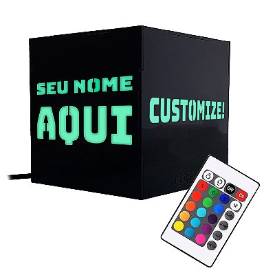 Luminária de Mesa Cubo Gamer Revo Stellaris Com RGB e Controle Remoto