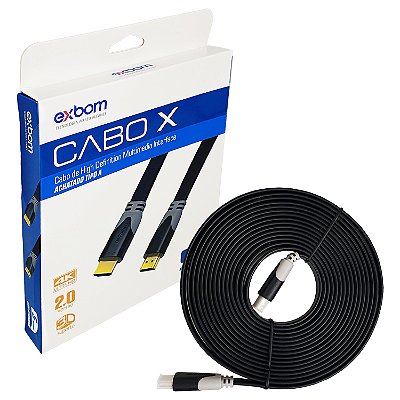 Cabo HDMI 5 Metros 4k Ultra HD 60Hz ou FULL HD 120Hz Banhado a Ouro