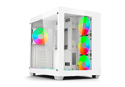 Gabinete Gamer Aquarius MT-G910 Sem Fonte Sem Fan C3Tech Branco