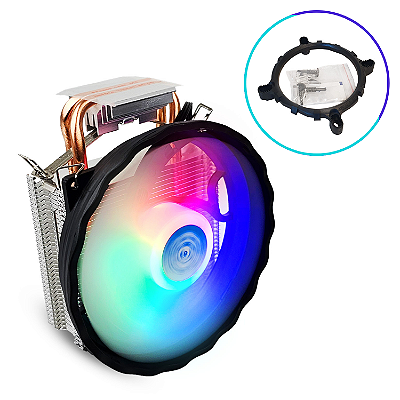 CPU Cooler 120mm LED RGB Universal P/ Processadores Intel e AMD