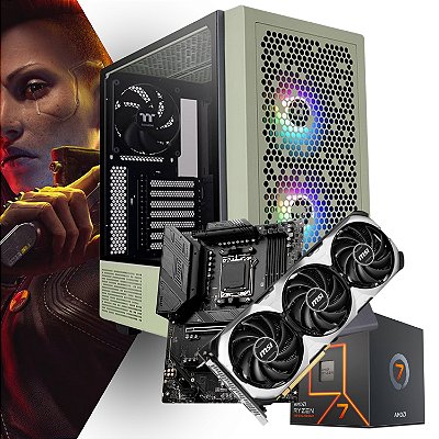 PC Gamer Alien 5 - RTX 4070TI - Ryzen 5 7700 - 32gb RAM DDR5  - SSD M.2 1tb - Wifi - Verde