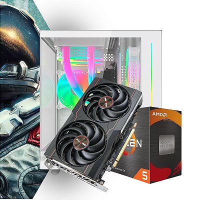PC Gamer Artemis 3 - RX 6600 8gb - Ryzen 5 5500 - 16gb RAM - SSD M.2 512gb - Branco
