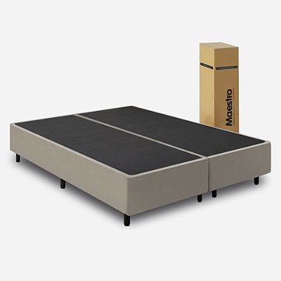 Cama Box King Desmontável (na caixa) 193x203x40cm Suede Bege