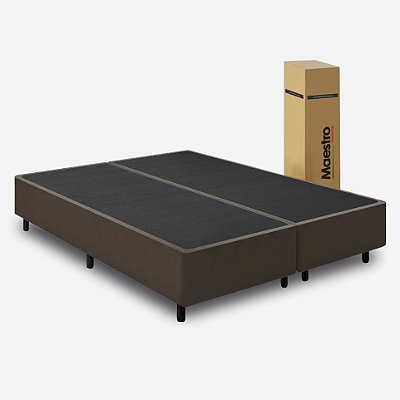 Cama Box King Desmontável (na caixa) 193x203x40m Suede Marrom