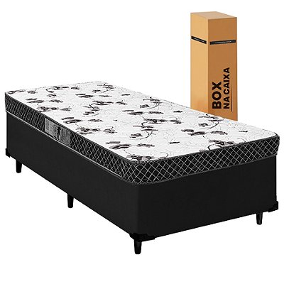 Cama Box Solteiro + Colchão De Espuma D60 88x188x60cm