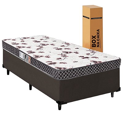 Cama Box Solteiro + Colchão De Espuma D23 88x188x57cm