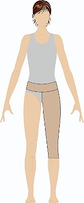 SHORTS UMA PERNA CURTA (MEMBRO ESQUERDO) ModelleSkin Cintas