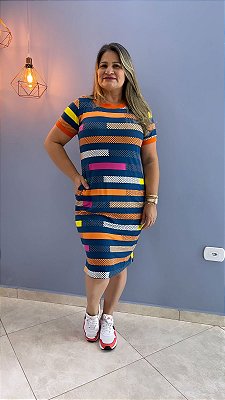 VSETIDO TUBINHO  EM VISCO LYCRA MODERNO CORES DIGITAIS MARCA LA SÈVE