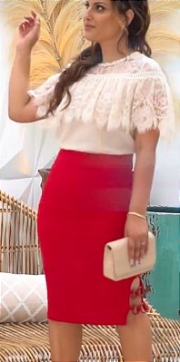 Conjunto blusa e saia Luciana Pais