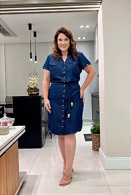 Vestido Chemissie Jeans - marca La`Seve - cód 5192