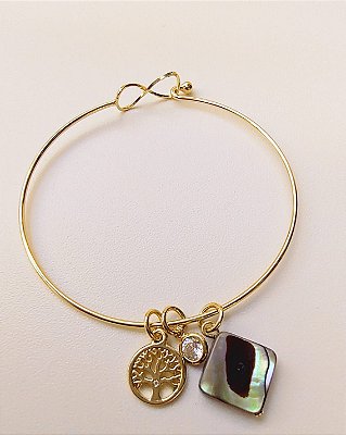 Pulseira Infinito com Abalone