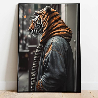 Quadro decorativo 3D Olho do Tigre - Eye Of The Tiger Multicamada em M -  Aimará Decor