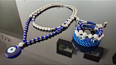 Pulseira e Colar Olho Grego