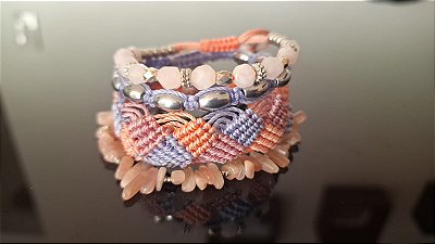 Conjunto Salmão e Lilás