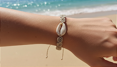 Macramé Simples com Búzios Cru