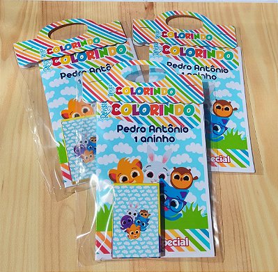 Kit Livrinho de Colorir Personalizado Bolofofos