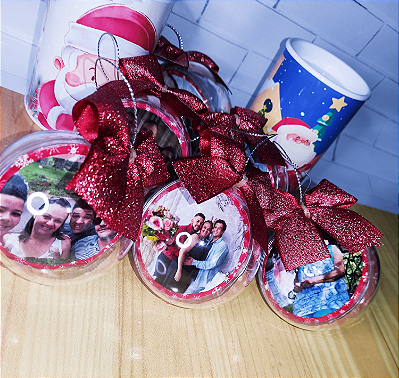 Bolinhas de Natal personalizadas com foto