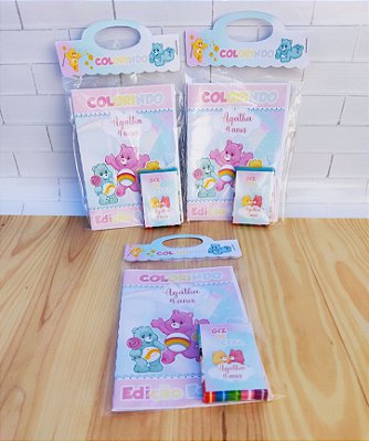 Kit Livrinho de Colorir Personalizado Ursinhos Carinhosos