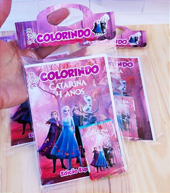 Kit Livrinho de Colorir Personalizado Frozen 2