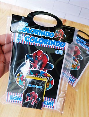 Kit Livrinho de Colorir Personalizado Homem Aranha
