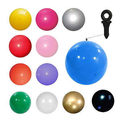 100 Bolas de Vinil Lisa Grande Kit Atacado Bolão Brinde Festa Decoração 36cm