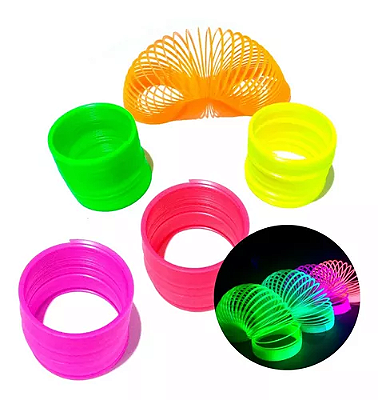 Mola Maluca Neon Grande Colorida Brinquedo Infantil Brinde Prenda Festa - Kit 30 Unidades