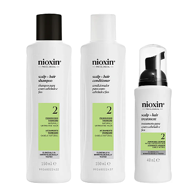 Wella Professionals Nioxin System 2  - Kit 150+150+40ml - Cabelo natural, afinamento avançado