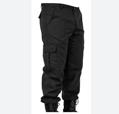 CALÇA TATICA PRETA RIP STOP