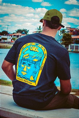 Camiseta Conexão Skateboard (Drop Pico) Preta