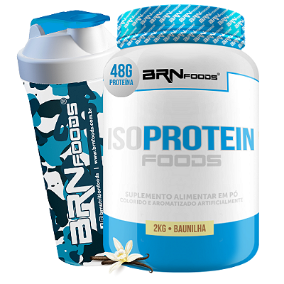 Kit Whey Protein Iso Protein 2kg + Coqueteleira - BRN Foods