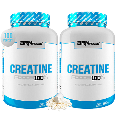 Kit 2x Creatina Monohidratada 100% Pura 300g - BRN Foods