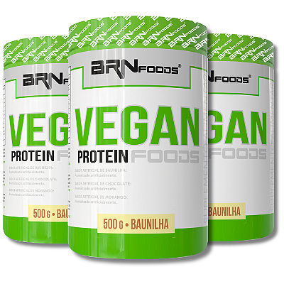 Kit 3x Vegan Protein 500g - BRN Foods