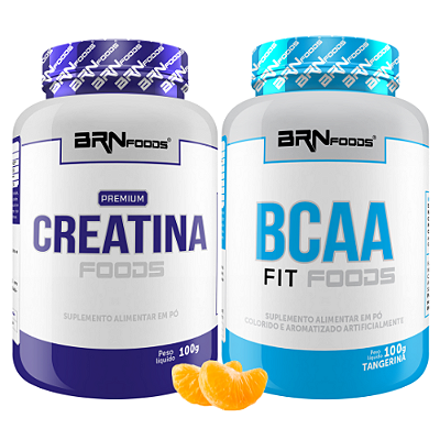Kit Creatina Premium 100g + Bcaa Fit Foods 100g - BRN Foods