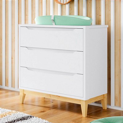 Cômoda Infantil 3 Gavetas Coleção Amor Perfeito