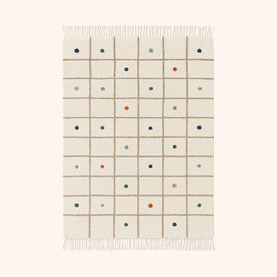 Tapete Algodão Grid Dots