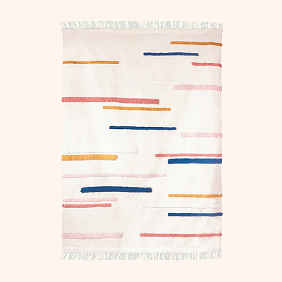 Tapete Infantil Algodão Linhas Color Loop Em Relevo