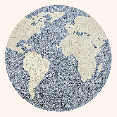 Tapete Infantil Algodão Mapa Mundi