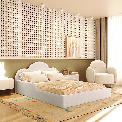 Cama Montessoriana Tamanho Casal Estofada Coleção Algodão