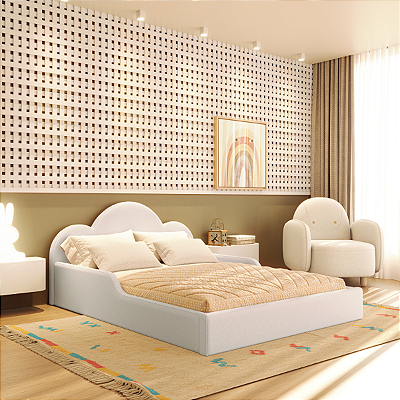 Cama Montessoriana Estofada Tamanho Casal Coleção Algodão