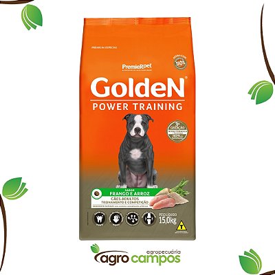 Golden Cães Adultos Treinamento e Competição (15kg)