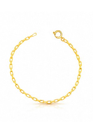 Pulseira tijolinho 1,5 mm - banhada a ouro 18k