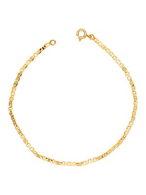 Pulseira piastrine 2,5 mm - banhada a ouro 18k