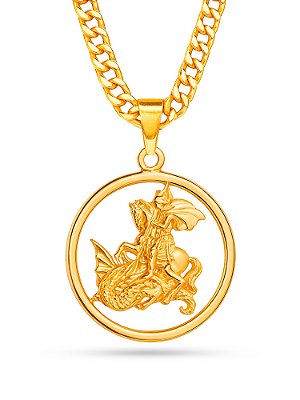 Corrente São Jorge - grumet duplo - banhado a ouro 18k