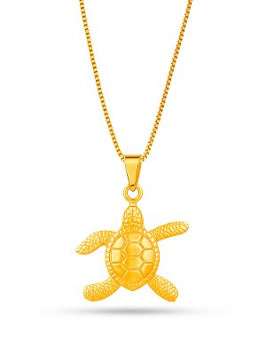 Colar Tartaruga marinha - banhado a ouro 18k