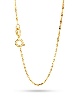Colar feminino Veneziana 1,2 mm - fecho tradicional - banhado a ouro 18k