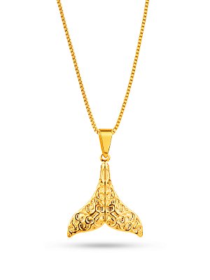 Colar Rabo de Baleia - banhado a ouro 18k