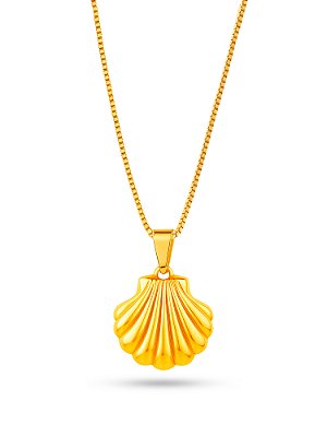 Colar Concha - banhado a ouro 18k