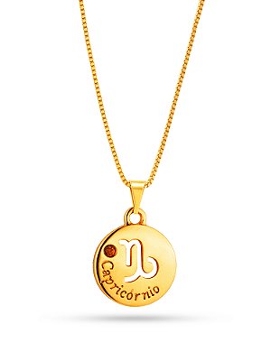 Corrente Capricórnio - banhado a ouro 18k