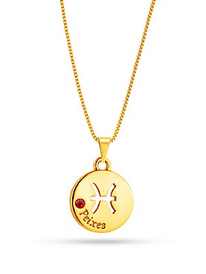 Corrente Peixes - banhado a ouro 18k